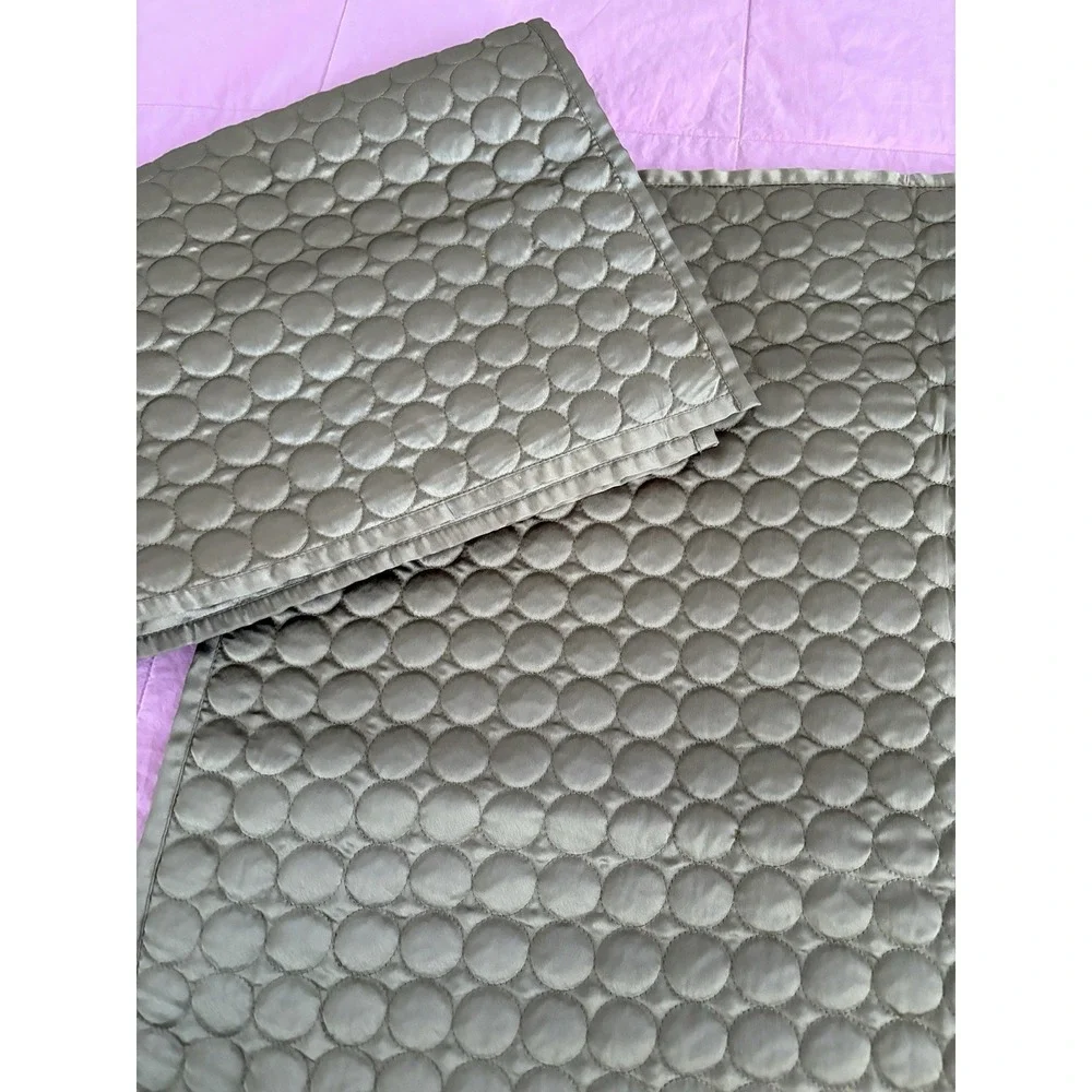 Z GALLERIE green Textured Pillow Sham‎ Set of 2 NWOT 26x20